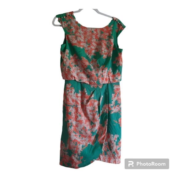 Jessica Simpson Cocktail Dress  Floral Faux Wrap Front - Picture 1 of 5